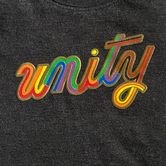 Unity themed shirt size 12 months gray WUC Gay Pride baby girls boys top - Picture 6 of 14
